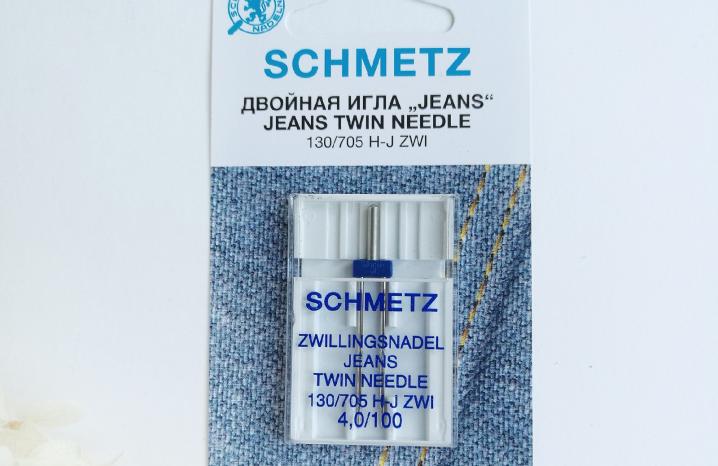 Иглы для джинсы двойные Schmetz 130/705 Н-J ZWI №100/4.0, 1 шт. ST0036