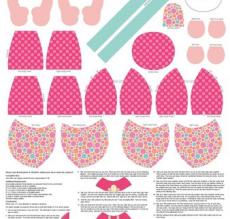 Американский хлопок Тканевая панель для шитья мягкой игрушки FF8014