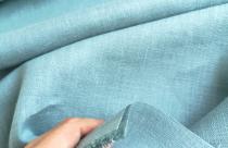 Лен костюмный цвет пыльно голубой крэш LF4265 фото 3