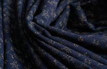 Мягкая Фланель темно-синяя Веточки FS5921 фото 5